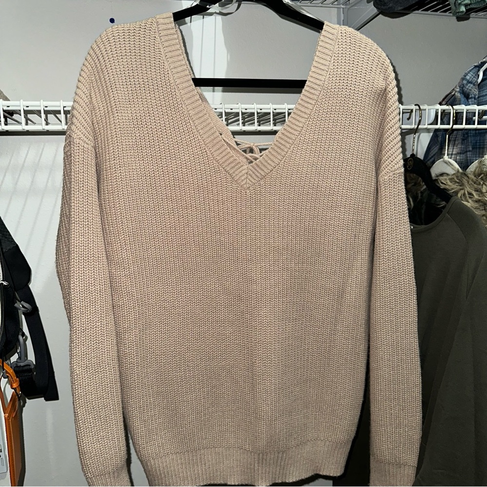 Charolette Russe lace back sweater